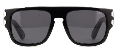 Philipp Plein SPP011M Shiny Black/Polarised Smoke Gradient #colour_shiny-black-polarised-smoke-gradient