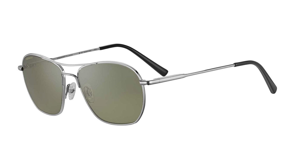 Serengeti Lunger Shiny Silver/Green Mirror #colour_shiny-silver-green-mirror