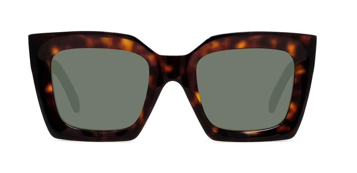 Celine CL40130I Dark Tortoise/Green #colour_dark-tortoise-green