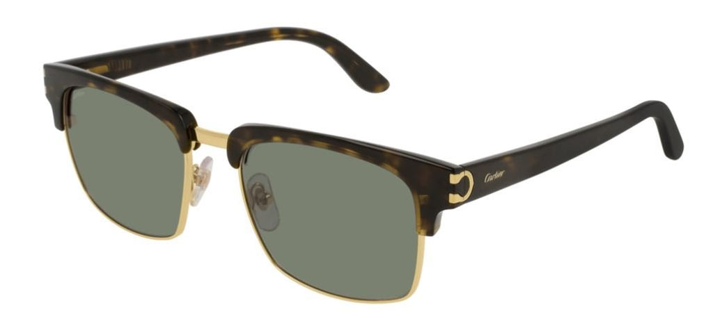 Cartier C Décor CT0132S Dark Tortoise/Green #colour_dark-tortoise-green