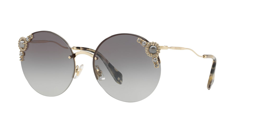 MIUMIU SMU52T マニエール サングラスGLD/BLK ミュウミュウ MIU MIU(ミュウミュウ) / マニエール/フェイクパール/サングラス