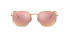 Ray-Ban Hexagonal RB3548N Gold/Brown Mirror #colour_gold-brown-mirror
