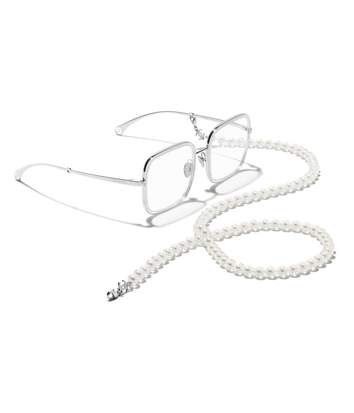 CHANEL 2195 Square Metal, Resin & Glass Pearls Glasses | Maverick & Wolf