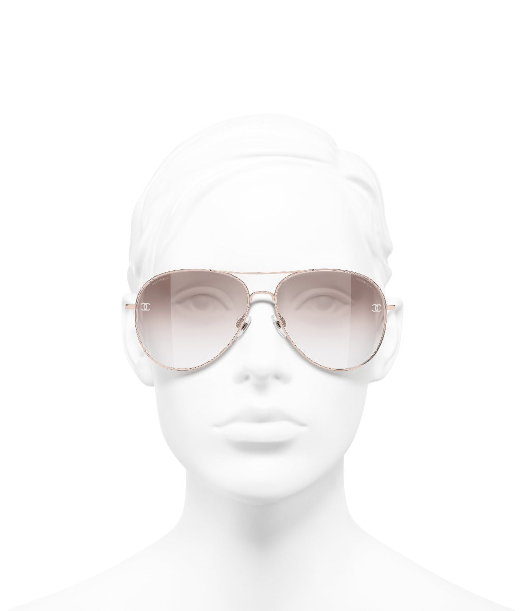 Sunglasses: Pilot Sunglasses, titanium & calfskin — Fashion